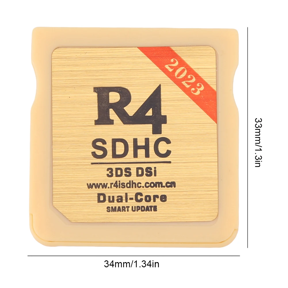 بطاقة حرق آمنة باللون الذهبي والأبيض لبطاقة الذاكرة الرقمية R4 SDHC بطاقة ألعاب الفيديو المحمولة لنينتندو 3DS