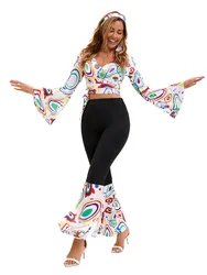 Cartoon Print Two-piece Set Sweatshirt Sweatshirt Long Sleeve Pullover Wide-legged Pants Lightweight Chic Sportswear Suits Trend