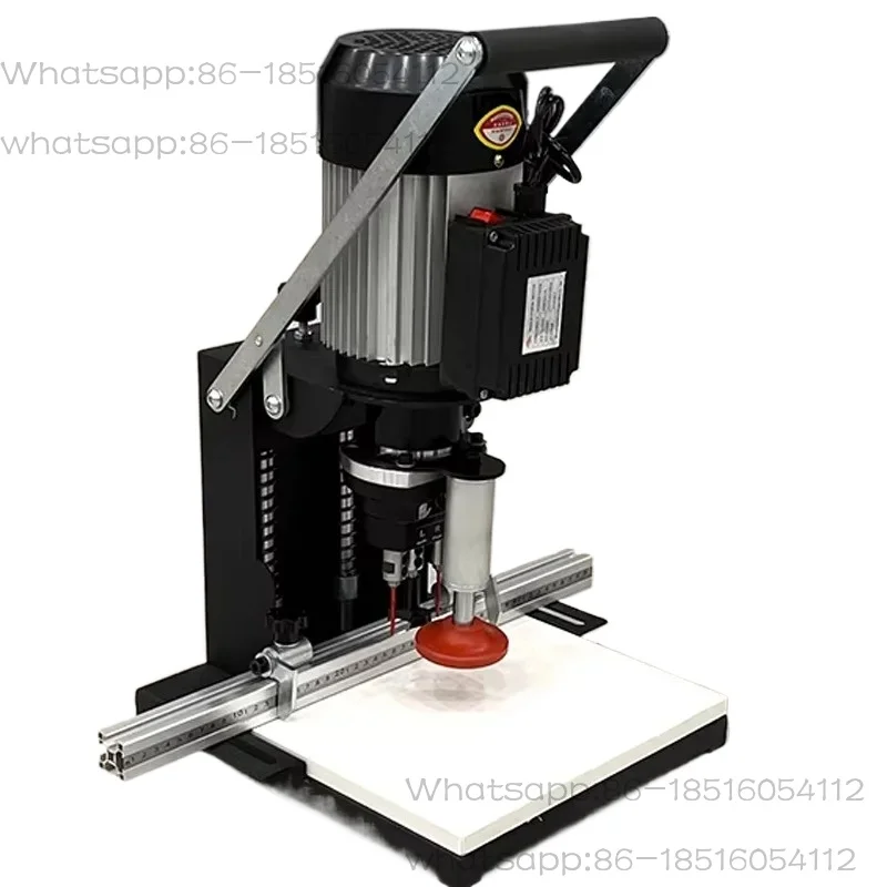 Automatic start stop hand-held hinge drilling machine, automatic vertical panel hinge boring machine