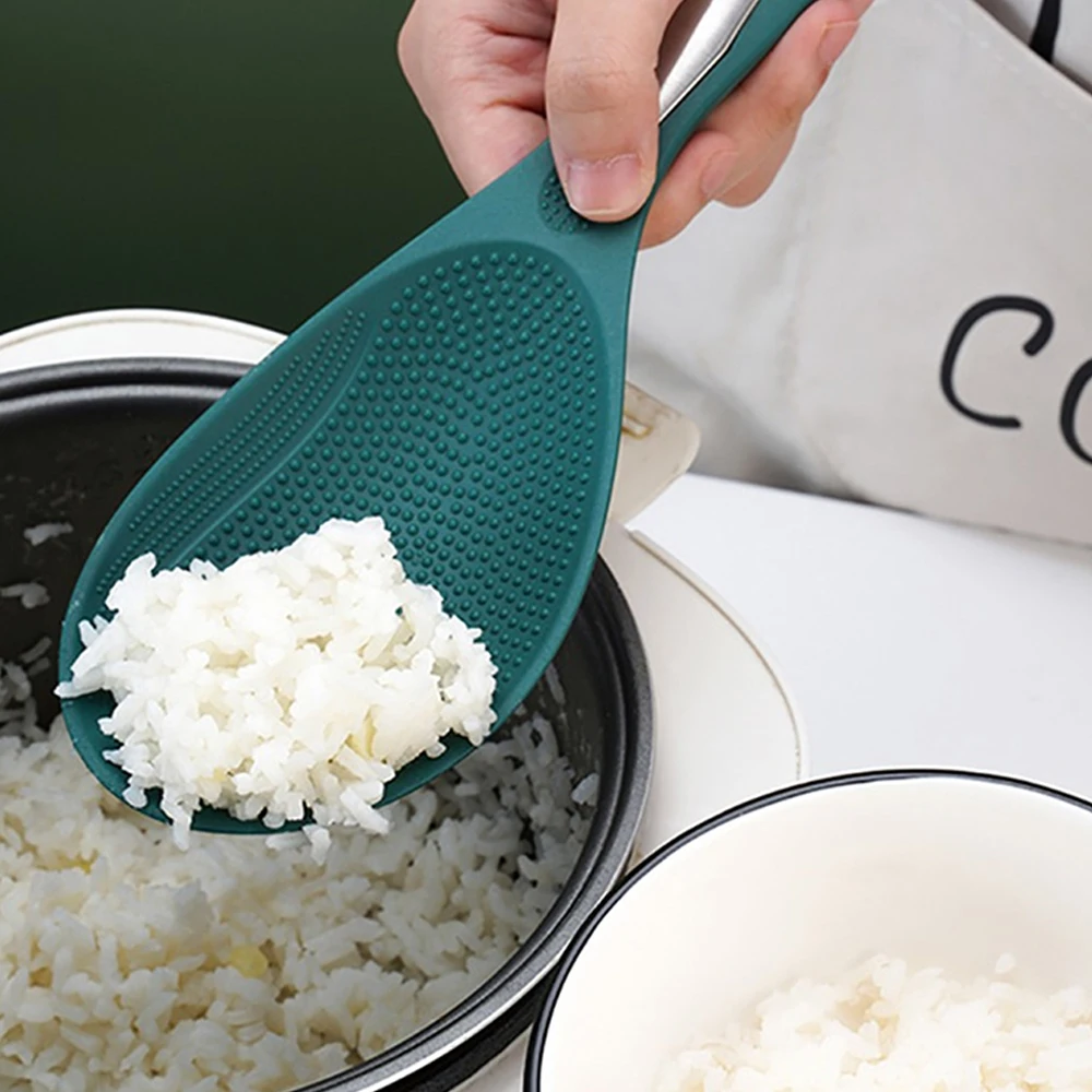 Rice Scoop Non-stick Rice Shovel Thicked High Temperature Resistant Food Contact Grade Rice Spoon Household Kitchen Gadgets