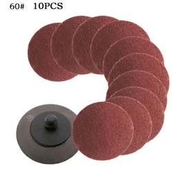 10pcs 2inch 50mm Sanding Disc Polishing Pad Sander Paper Disc Grinding Wheel Abrasive Tools 60/80/120 Grit