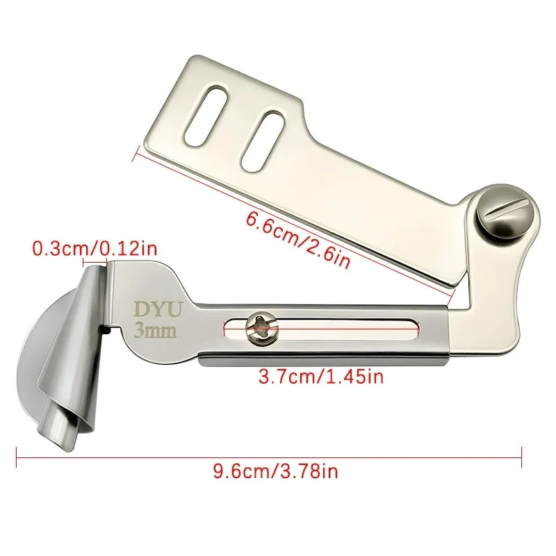 Universal Industrial Sewing Hem Pull Tube Multi Size Stainless Steel Hemmer Guide Practical Tailor Sewing Supplies for Shirt Dre