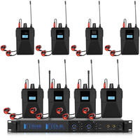 Professional wireless in-ear monitoring system 2/4/6/8 channel multi-beltpack monitor, band stage outdoor monitor link Bluetooth
