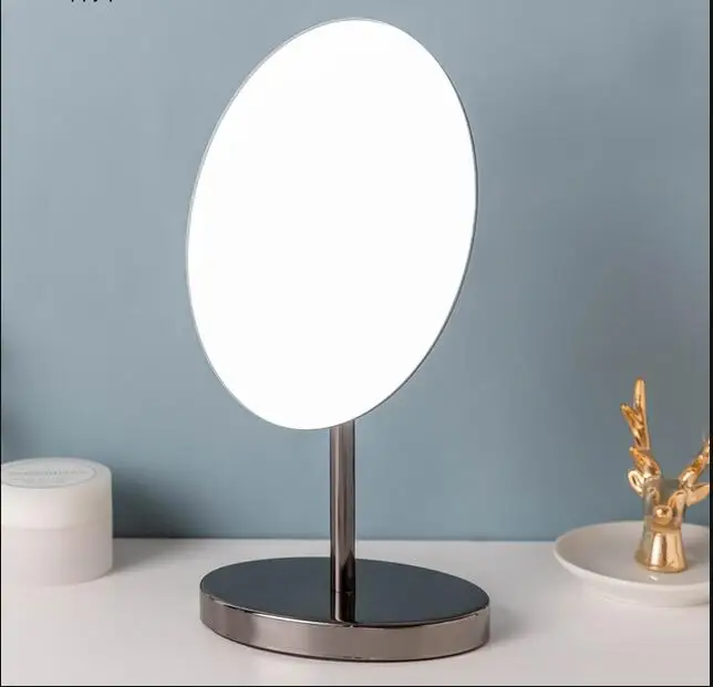 

Round Makeup Mirror Rotatable Desktop Vanity Home Bedroom Single-sided Mirrors Beauty Tools Decorative