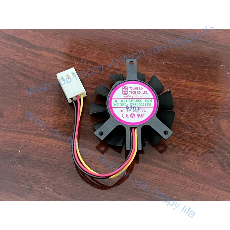L... 1PCS for DFS400912H DC12V 1.4W 3-Wire Graphics Card Cooling Fan
