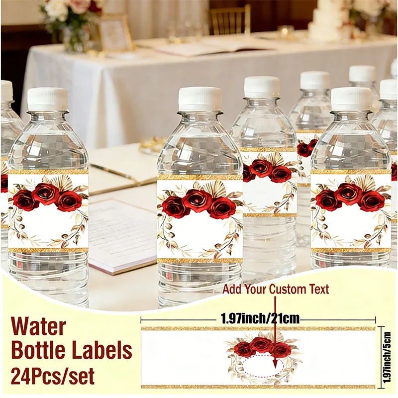 24 Customize Name Stickers  - Personalized Waterproof Multilingual Label for Bottles Supplies Stationery-Unique Designs Friendly