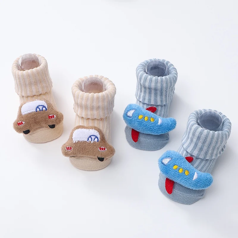 Cartoon Dinosaur Baby Socks Autumn Winter Non-slip Floor Socks For Boys Girls Cute Warm Newborn Toddler Thicken Socken