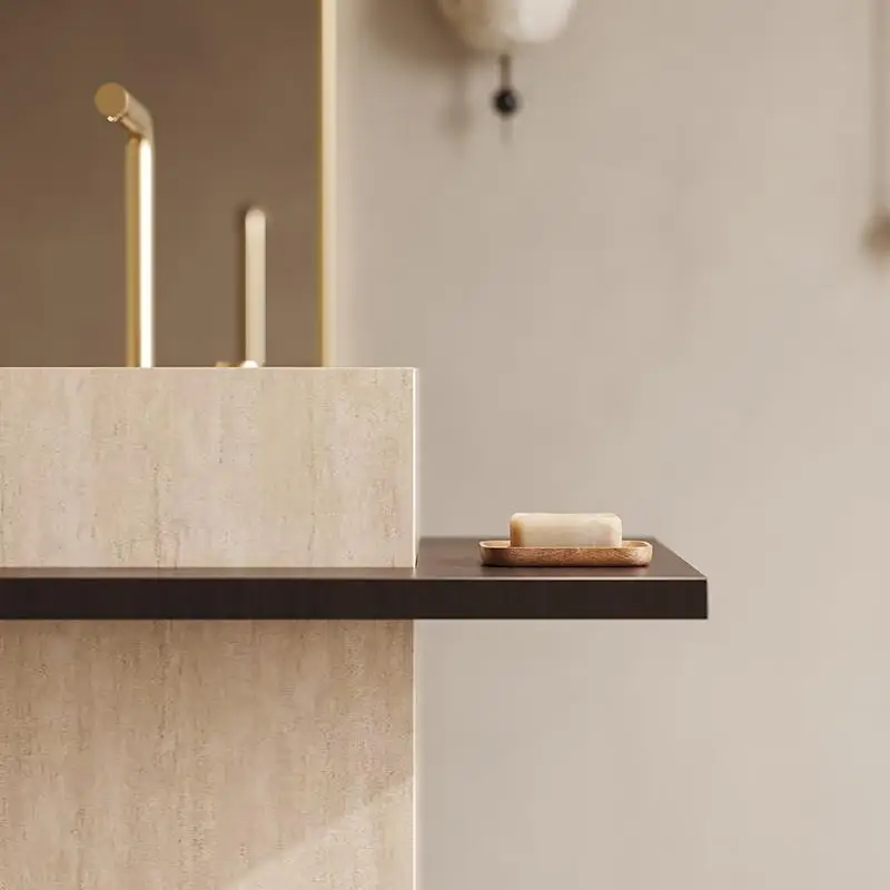 Villa rock slab column basin outdoor courtyard wash basin