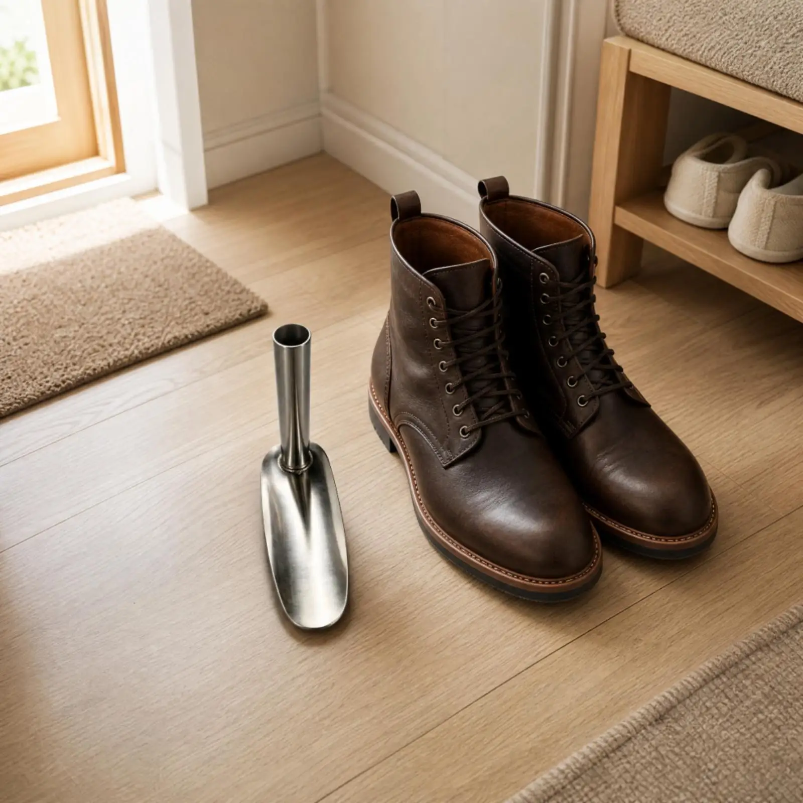 Shoe Stick Metal Shoe Last Tool with Long Handle for Footwear Production Workers