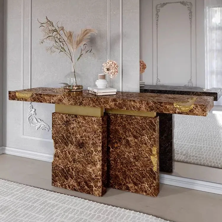 Portugal Creative Design Advanced Sense Porch Table Modern Villa Living Room Entrance Corridor Wall Marble Porch Table