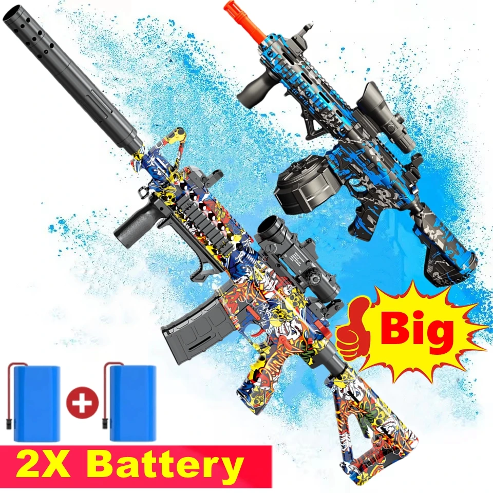 M416 M4A1 Electric Gel Ball Blaster Toy Gun Outdoor Shooting Sport Bullet Gun Model Toys Gift for Kids Adults (Bullets Excluded)