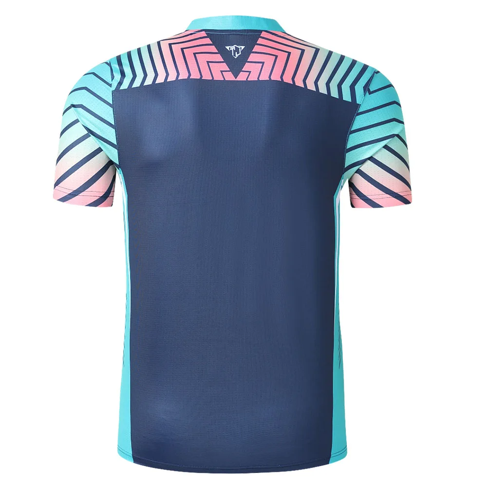 Short Sleeve Sports Tennis T-shirt Jersey for Men Women 2024 Summer Quick Dry Print Table Tennis Ping Pong Badminton Uniform Top