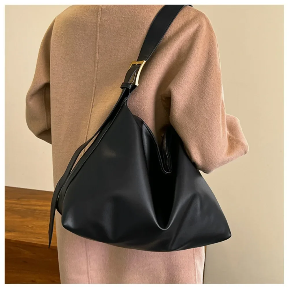 Ladies Casual Shoulder Bags Fashion Shopping Bags Solid Color Retro Large Luxury Designer Zipper Ladies Bags