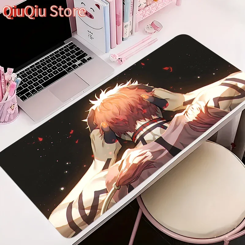 

Коврик для мыши в стиле аниме, нескользящий резиновый HD коврик для мыши, коврик для офисного стола, аксессуары для игрового ПК, большой коврик для клавиатуры Gamer D-demon Slayer Akaza