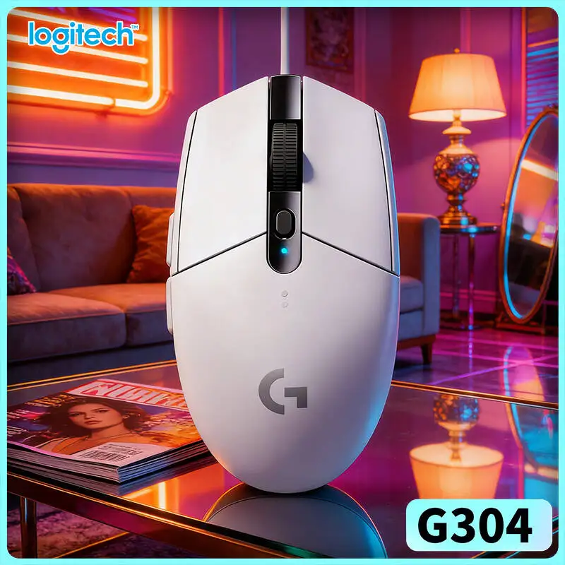 Logitech G304 LIGHTSPEED Wireless Gaming Mouse 12000 DPI 1ms Latency HERO Sensor 250hr Battery Video Editor Users