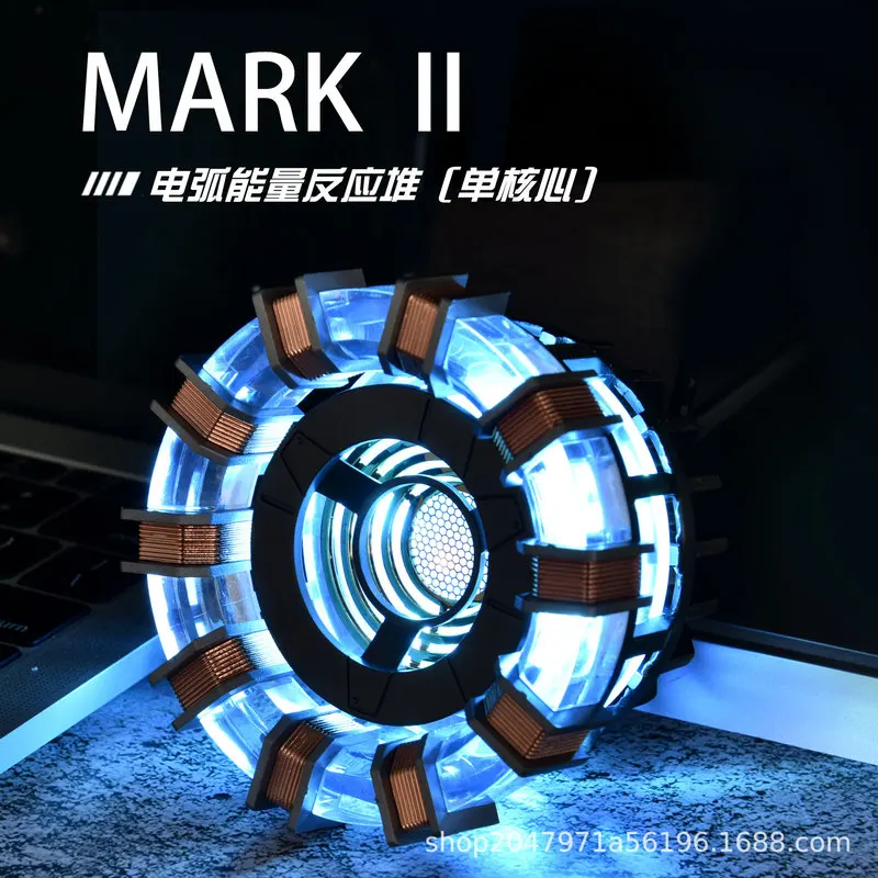 Avenger Iron Man Mk1 Mk2 Arc Reactor Tony Stark Heart Of Mark Figure Led Light Superhero 1:1 Cosplay Toys Chest Lamp Xmas Toys