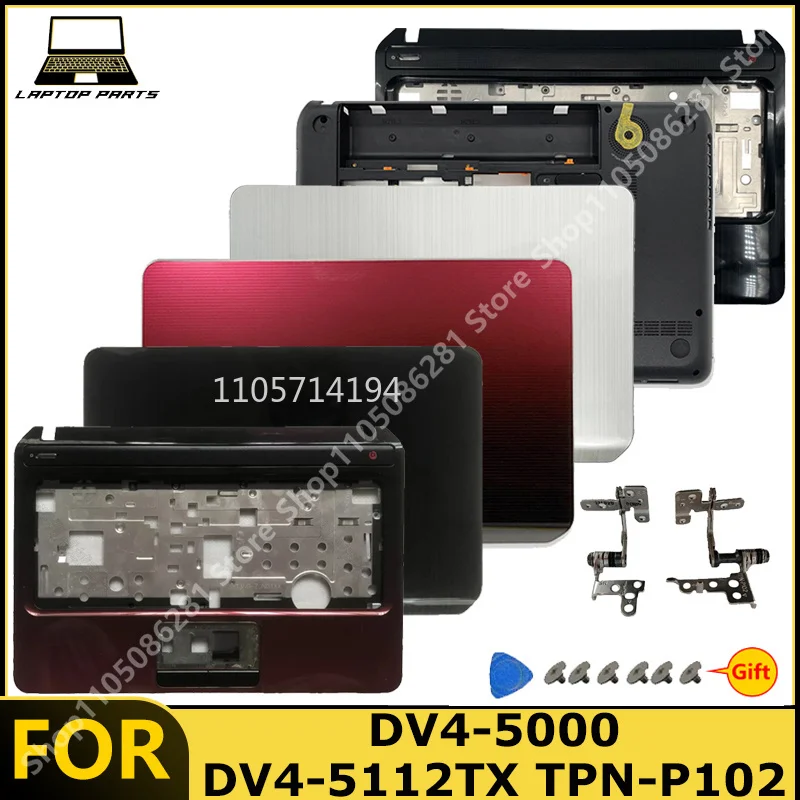 For DV4-5000 DV4-5112TX TPN-P102 Laptop LCD Back Cover /A Shell  Palm Rest Bottom Case New replacement parts