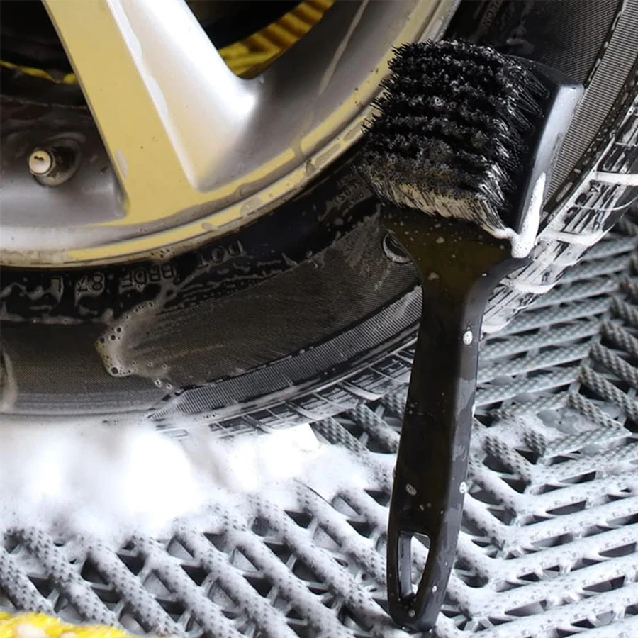 Car Tire Rim Brush Wheel Hub Cleaning Brushes Car Wheels Detailing Cleaning Accessories Black Tire Auto Washing Tool image 5