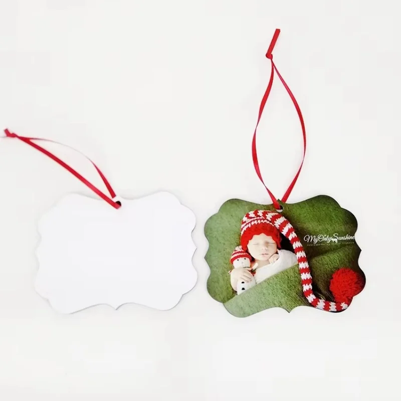 Sublimation Blank Heat Transfer Printing Christmas Decoration Pendant MDF two-sided Printing new DIY gifts 30/lot