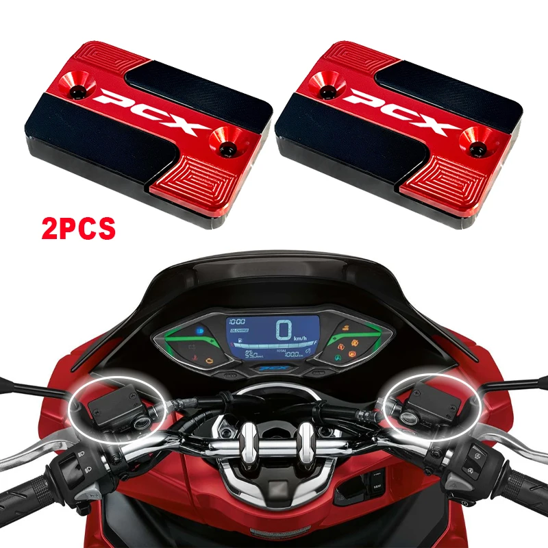 Para Honda PCX125 PCX150 PCX160 PCX 125 160 150 pcx motocicleta CNC depósito de freno delantero de aluminio tanque de líquido cubierta de taza de aceite