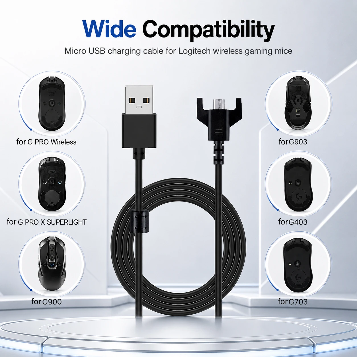 Micro USB Charging Cable for L - Logitech Mouse G Pro X Superlight recension och pris