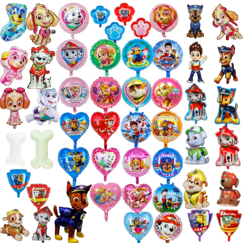 Paw Patrol Cartoon Dog Balloons - Kids Birthday Party Decor, Indoor Outdoor Inflatable Toy Supplies