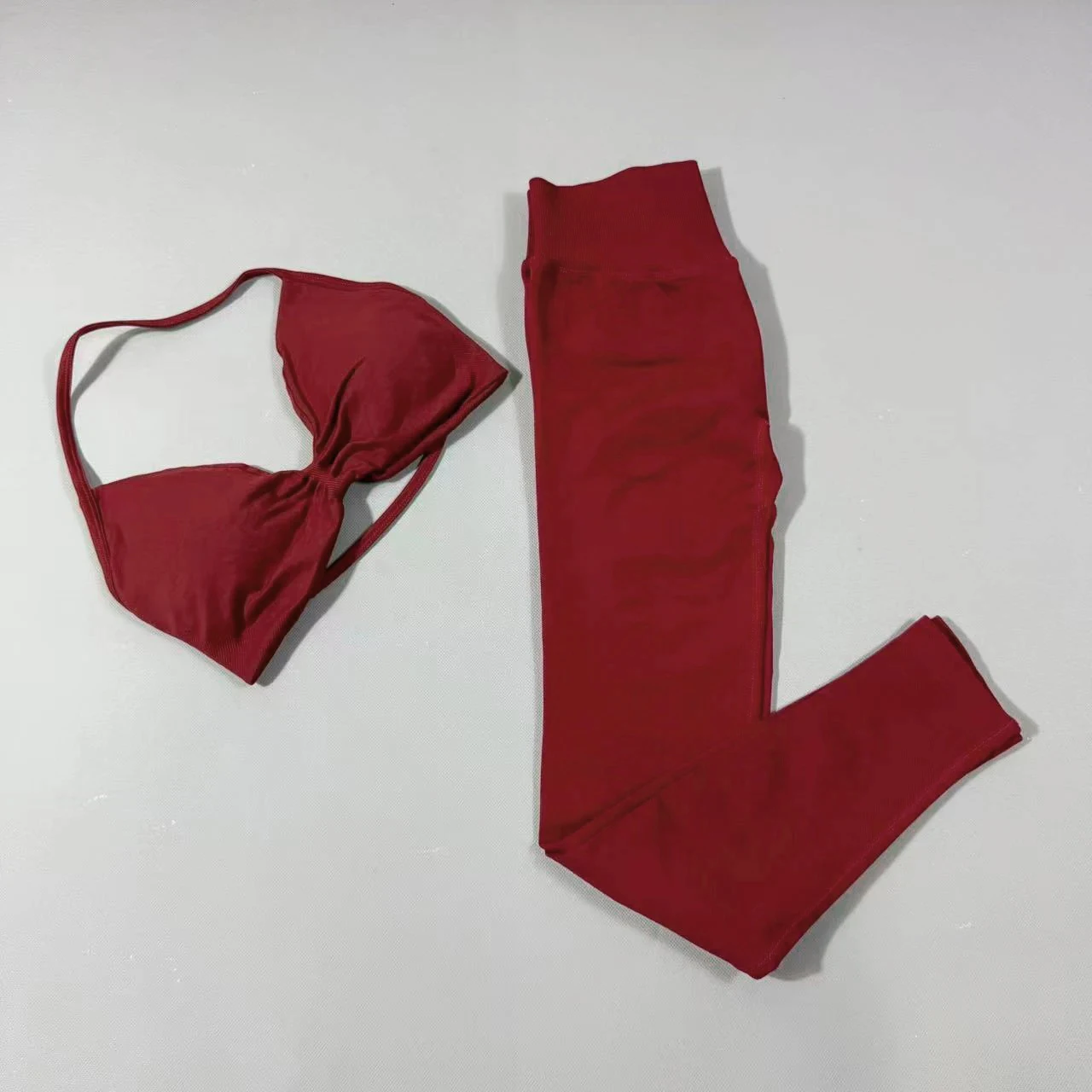 2-delige set impact leggings set dames rugloze tanktops hoge taille scrunch gympak fitness kleding outfit workout yoga set