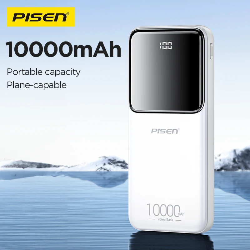 PISEN 10000mAh 10W Portable Power Bank Super Fast Charging For Samsung Huawei Honor Power Banks External Battery Charger Digital