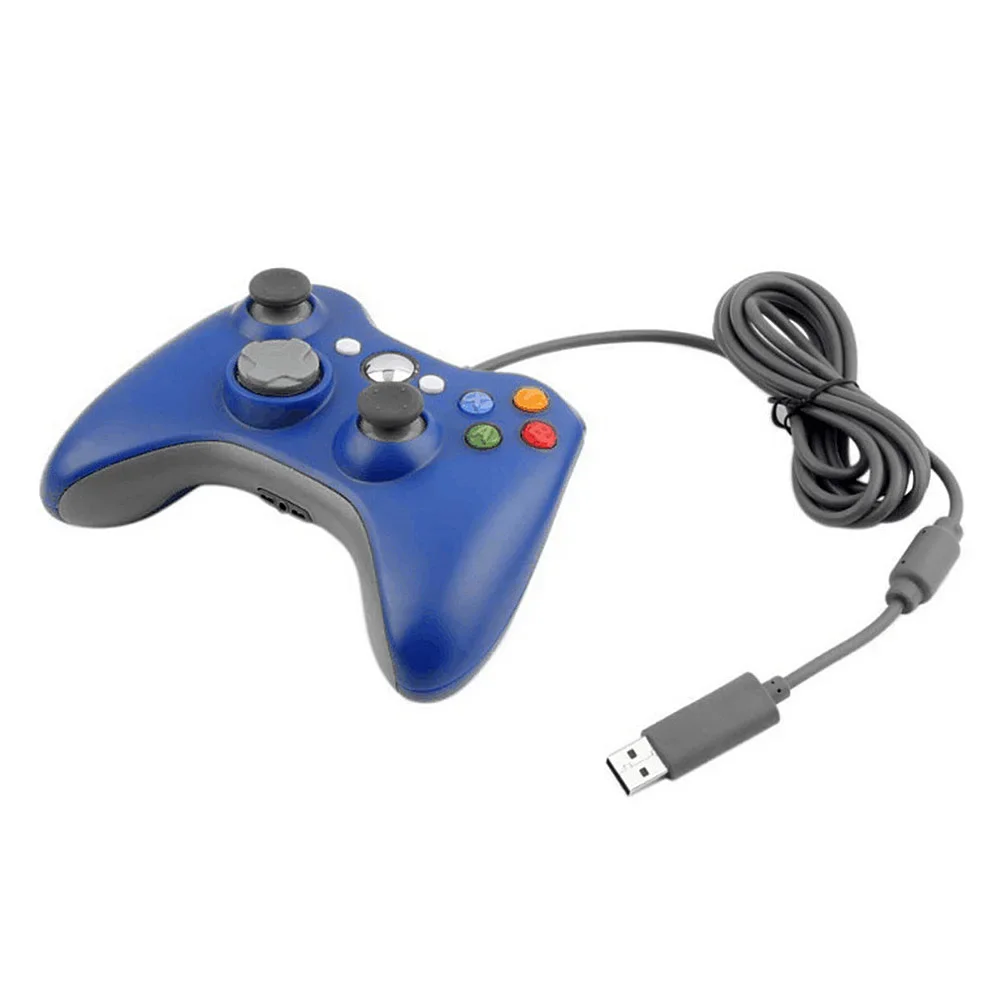 Wired Controller Game Controller 7.2FT USB Cable Console Controller Ergonomic with Dual-Vibration Turbo for Xbox 360