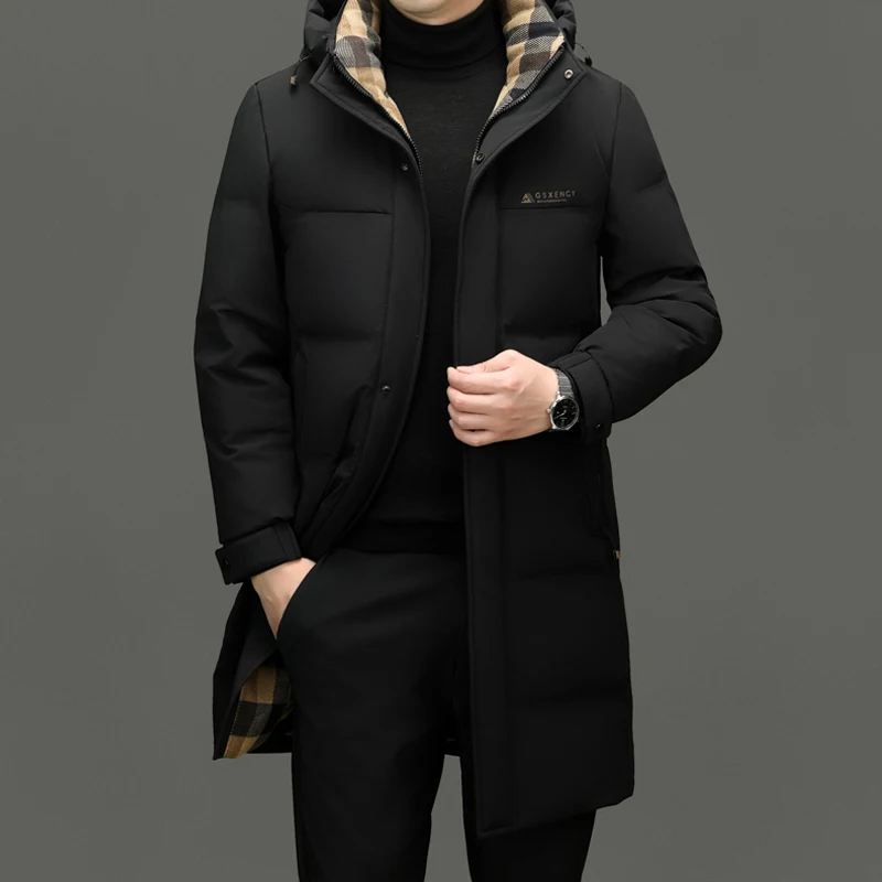 Long Down Jacket Man High Quality Duck Down Padding Designer Clothes Men Hooded Jackets Winter Jacket Casual Man Sack Male Coat