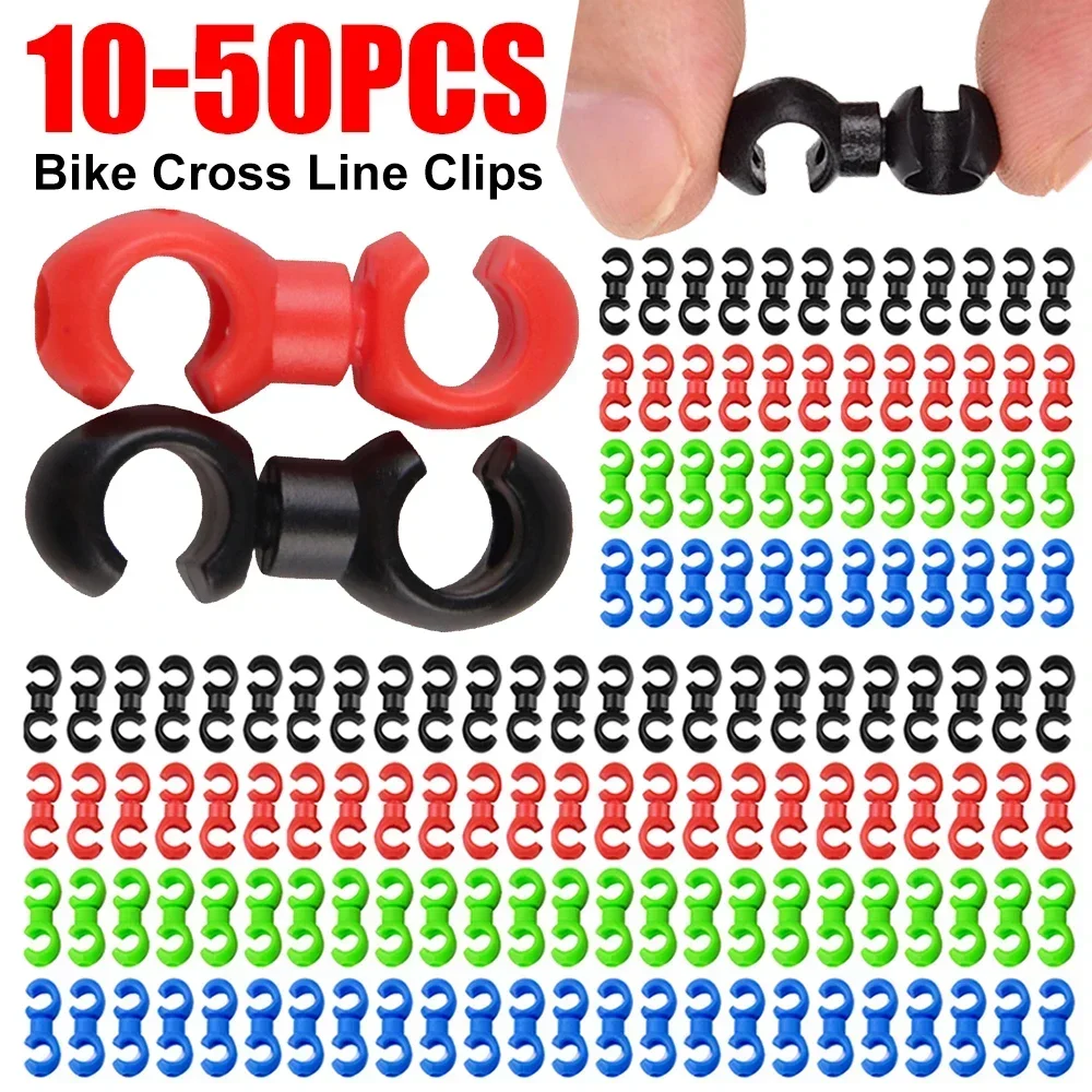 

10pcs Bicycle Rotatable Line Pipe Buckle MTB Bike Derailleur Shift Cable Clips