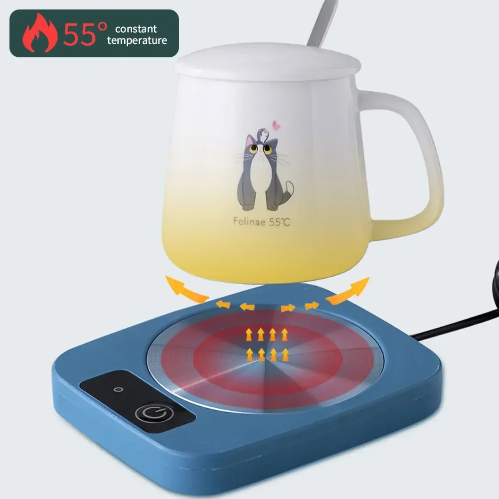 Calentador eléctrico Usb, calentador de tazas, taza de café, calentador, estera cálida, posavasos de temperatura constante para regalos de oficina en casa