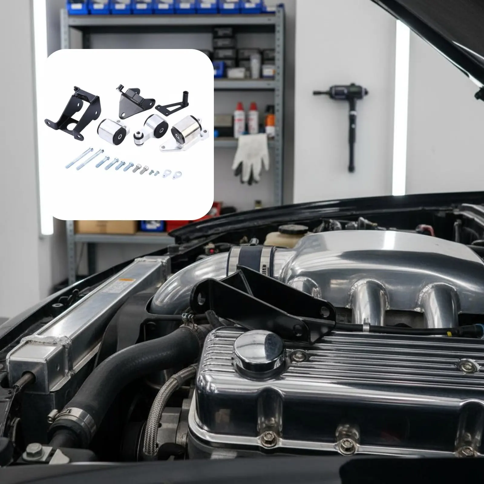 Kit de Soporte de Motor Automotriz para Civic, Kit Completo de Soporte de Motor Billet, Soporte de Motor de Alto Rendimiento para Mecánicos