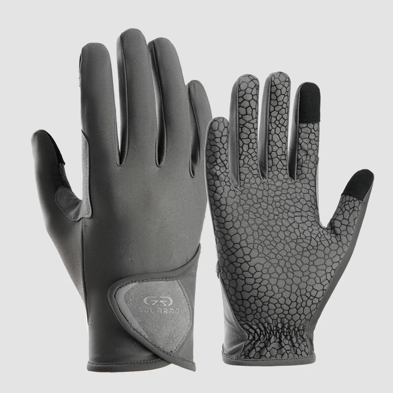 

Men's Summer Sun Protection Gloves Anti-Slip Palm Touchscreen Ice Silk Breathable Cooling Outdoor Cycling Golf Fishing Hiking