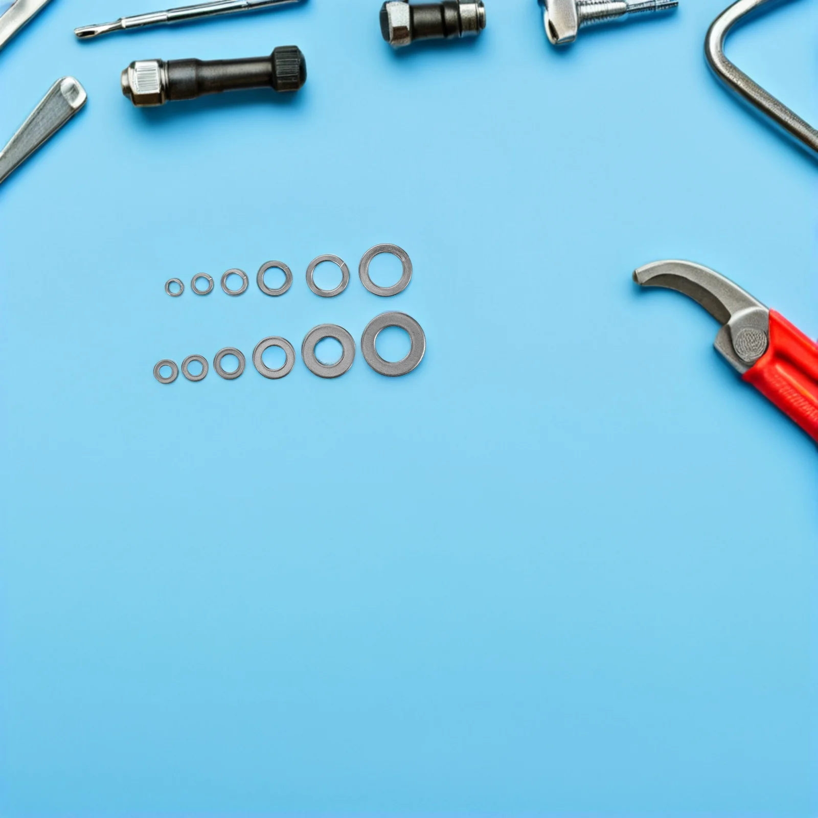 

790Pcs Stainless Steel Spring and Flat Washers Round Metal Washer Set for Furniture Plumbing Carriage Bolts Small Washer