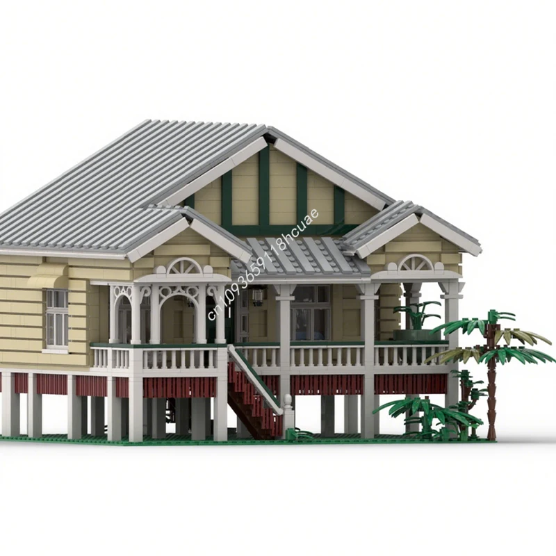2292pcs MOC Traditional Queenslander Architecture Building Blocks Christmas High Detail Collector’s for Vintage Model Lo Gift