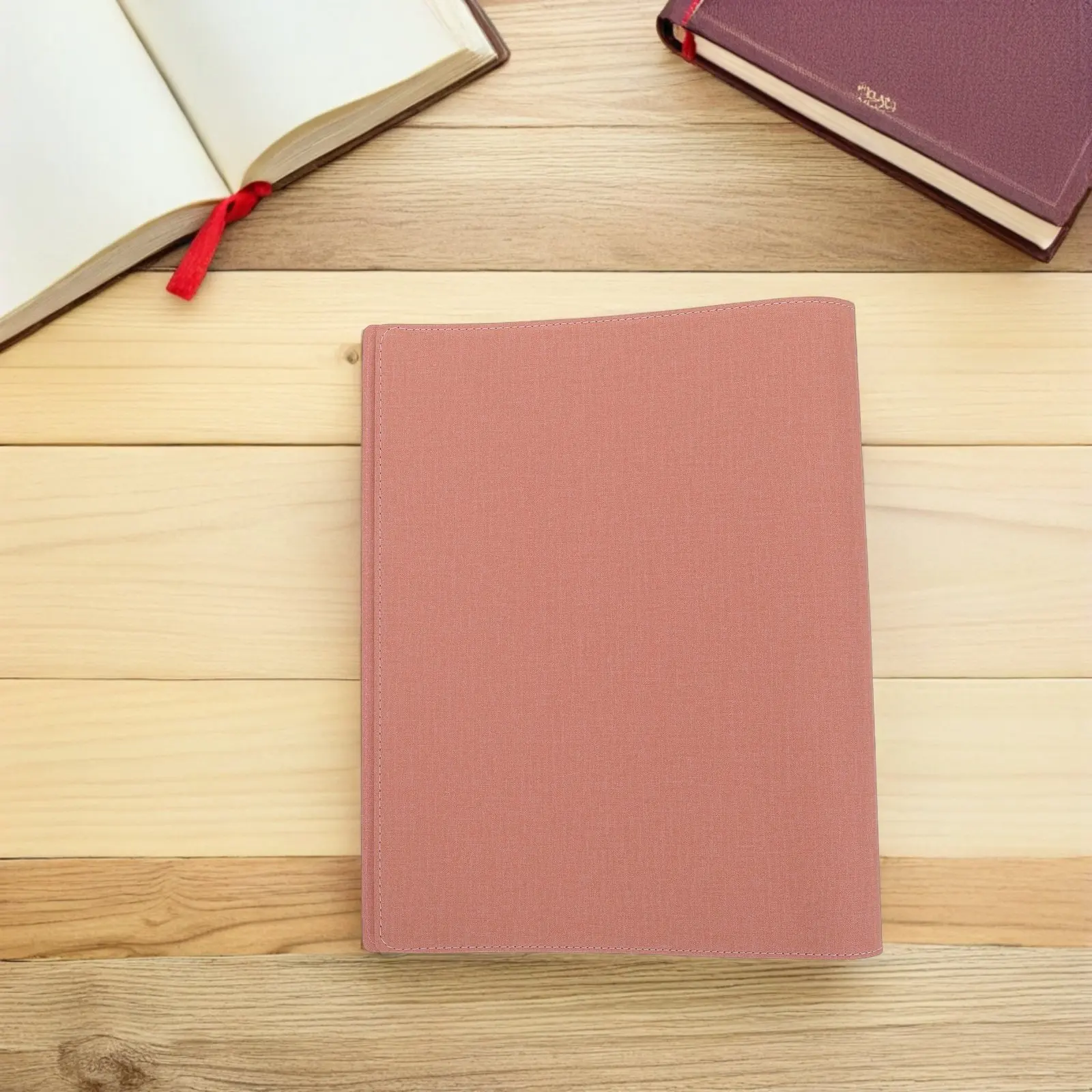 B5 Refillable Loose Leaf Notebook Cover 9 Hole Binder Shell PU Planner Journal Album Scrapbook Travel Diary Blue