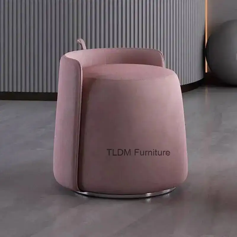 Changing Makeup Room Stool Bedroom Shoe Dressing Table Chair Chair Modern Living Rotatable Tea Sofa Low Stool Bedroom Furniture