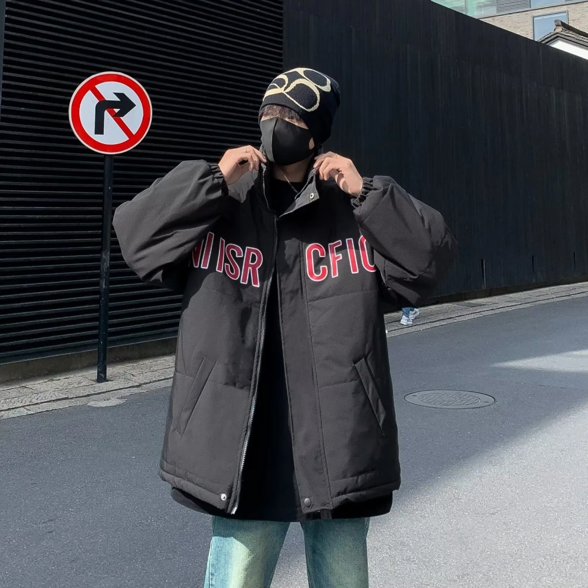 Nowa męska kurtka z bawełny Thiened na zimę 2024, ciepła, sportowa, codzienna, modna, typu bread sle, płaszcz z włókna poliestrowego, długi rękaw, zamek błyskawiczny C...