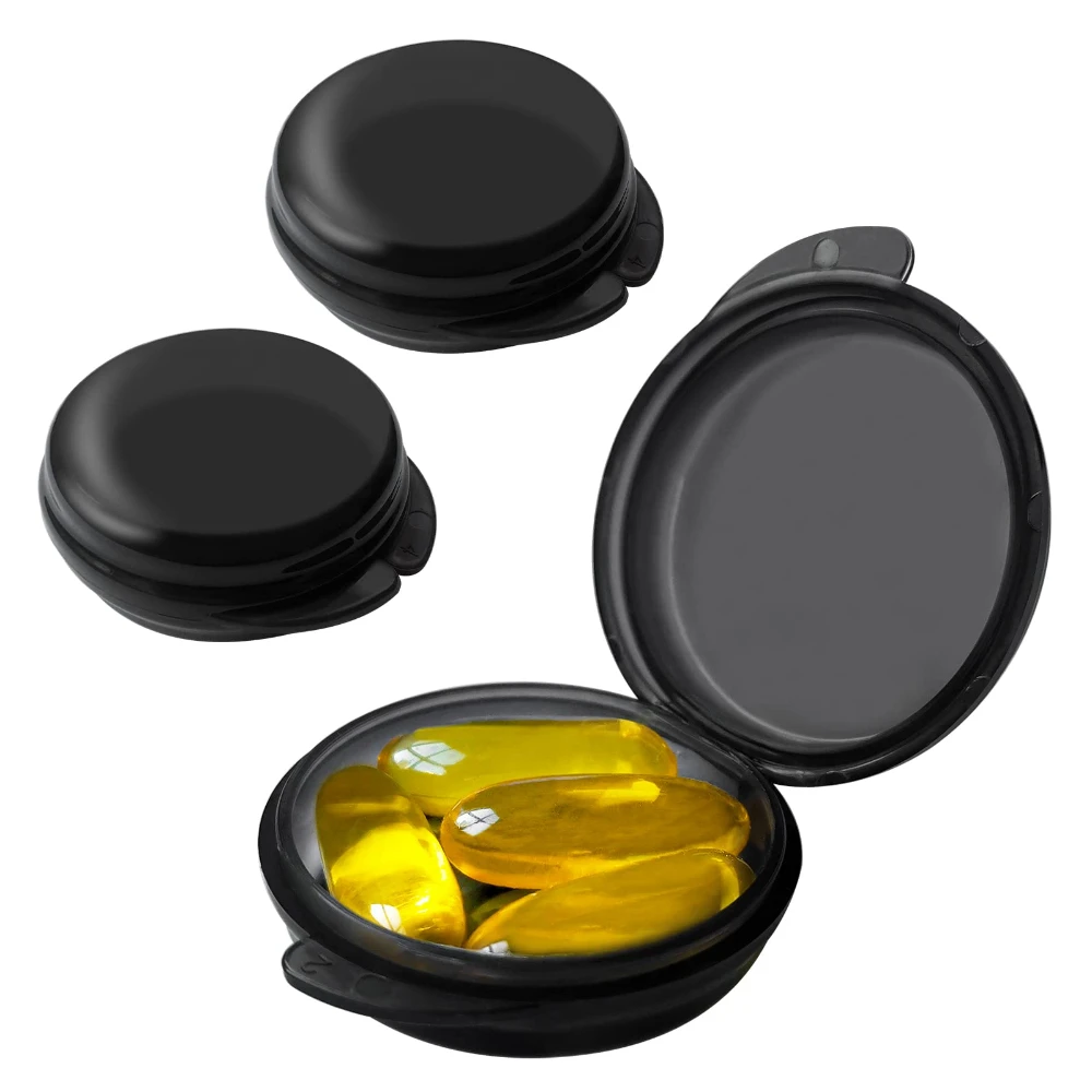 4/6/7PCSColorful Mixed Transparent Storage Boxes Multifunctional Portable Circular Travel Storage Box for Jewelry Pills Rings