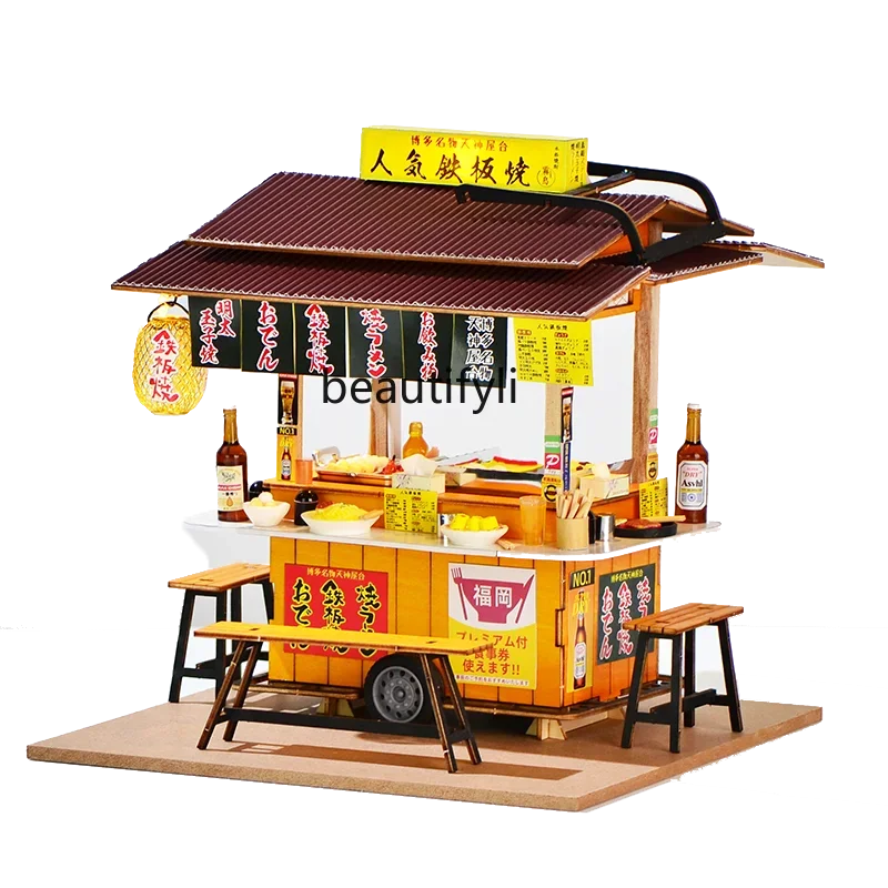 

Popular new teppanyaki products, hut handmade wooden food play scenes, doll house accessories