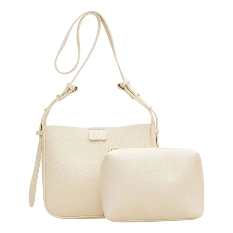 

PU Leather Bucket Bag for Women Crossbody Bag Commuting Bag Stylish Shoulder Bag