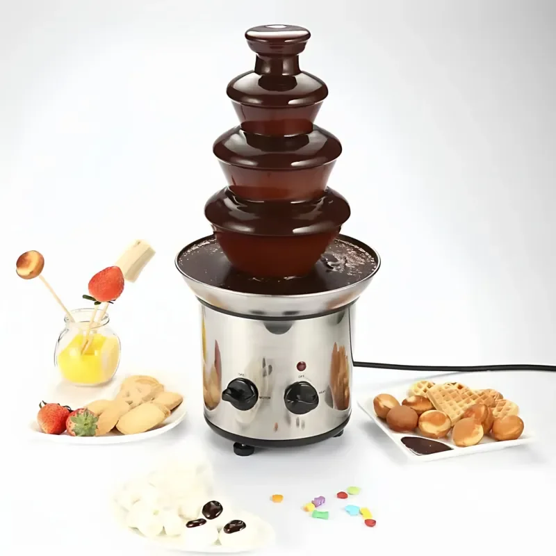 Four Tier Chocolate Fountain Machine Small DIY Melting Spray Device for Home Baking Activities