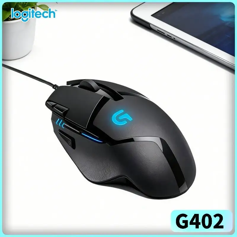Logitech G402 Hyperion Fury, 8 Programmable Buttons, 1000Hz Polling Rate, Comfortable Wired Gaming Mouse G102/G203/M100R
