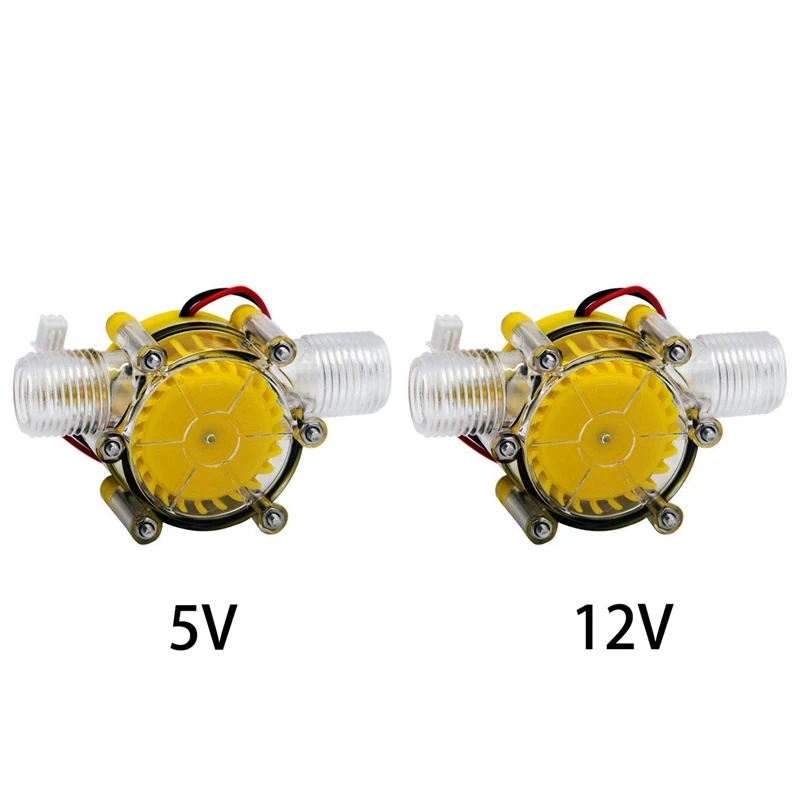 ABKD 2Pcs 10W Water Flow Pump Mini Hydro Generator Turbine Flow Hydraulic Conversion 12V & 5V