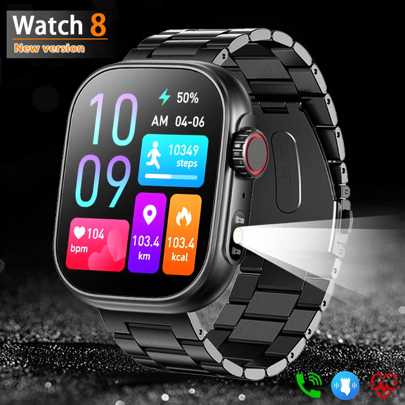 For HUAWEI XIAOMI Smart Watch Men Bluetooth Call 2.0 Inch Blood Pressure 100+Sports Bracelet Waterproof Man Smartwatch For Men