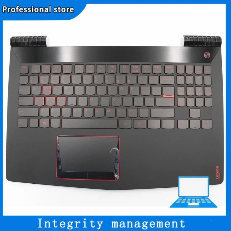 

New For Lenovo Legion Y520-15IKBM Palmrest Touchpad Cover Keyboard US Black Y520 with backlity