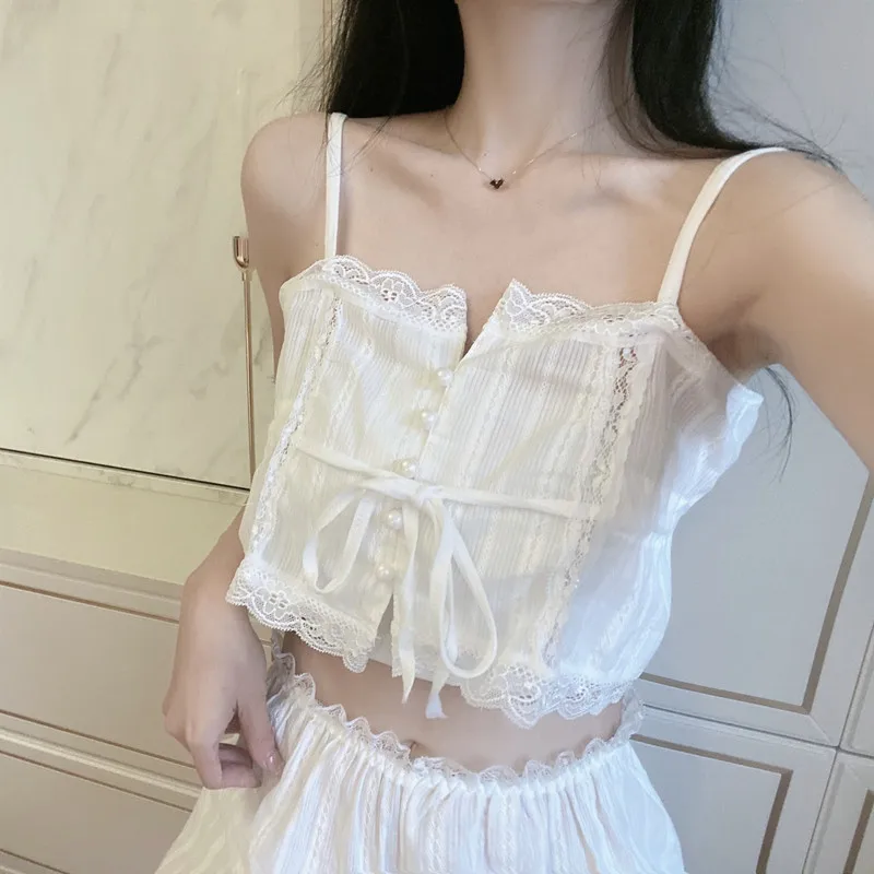 

New Women's Cotton Nightgown Sexy Pure Desire Thin Summer Home Clothes Set ort Sve Square Collar Home Spwear