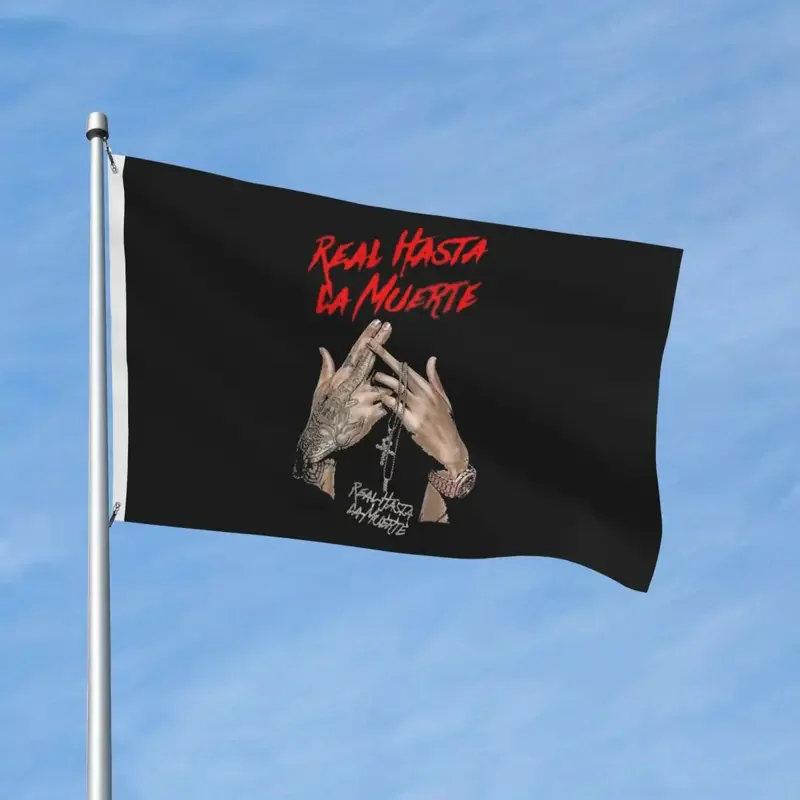 Anuel AA Real To Death Flag Outdoor Banner 2 Grommets Decoration Fade Proof 60x90 90x150cm Flags