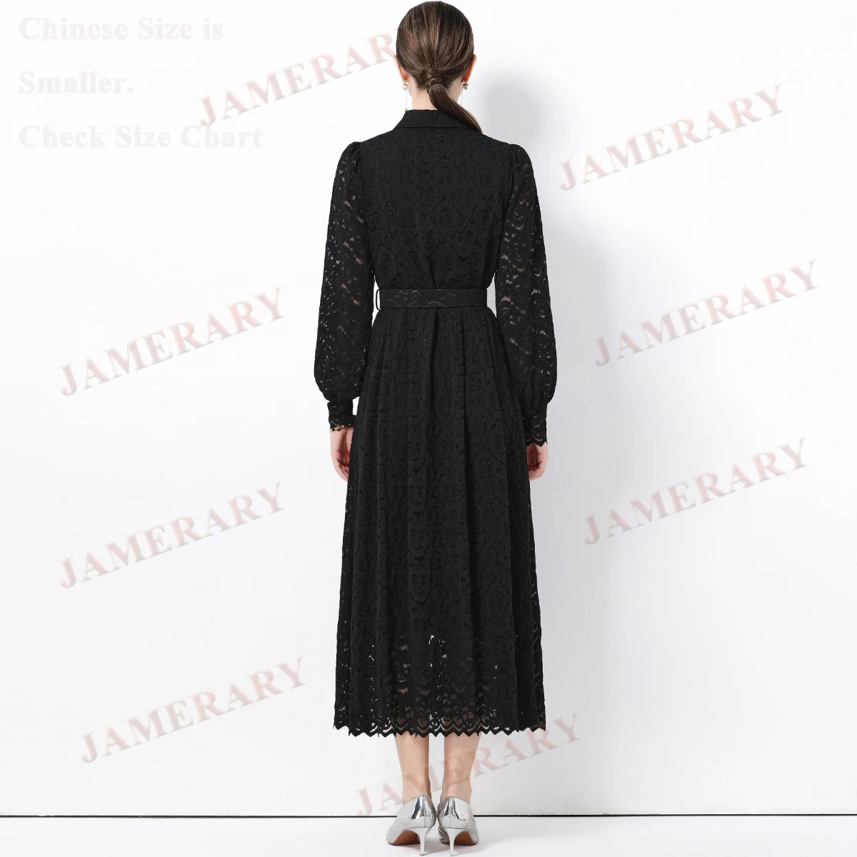 Abiti da cerimonia vintage in pizzo ricamato formale da donna a maniche lunghe scava fuori camicia da sera per feste abiti da sposa da donna